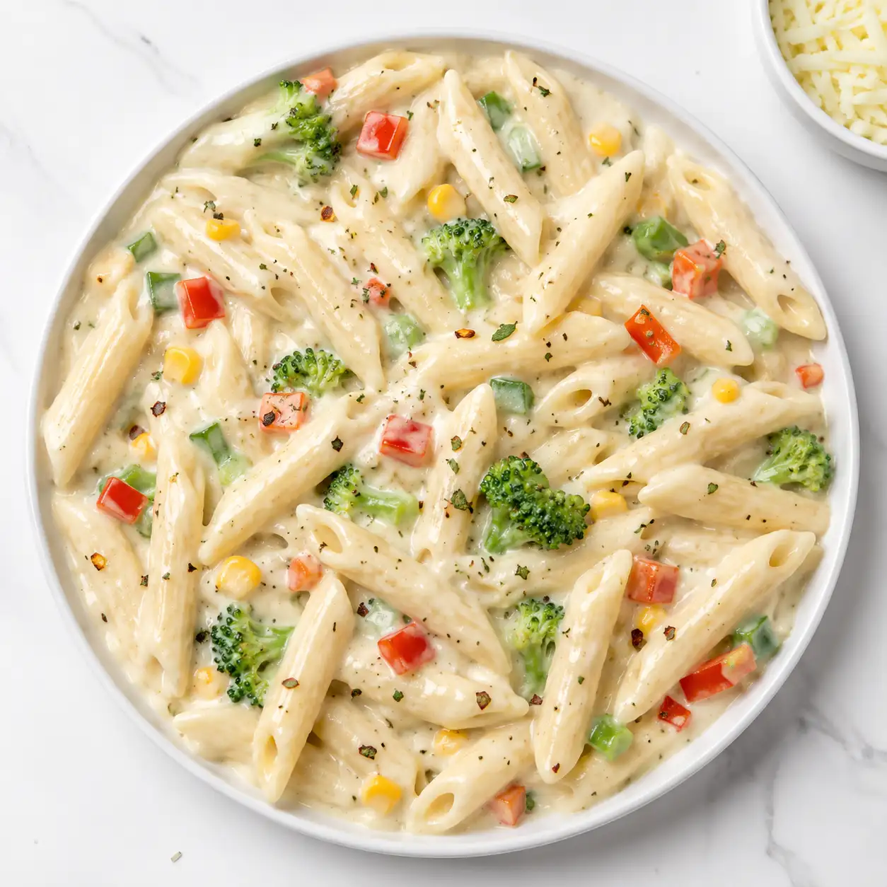 Penne Cheesy Alfredo Pasta (Veg)