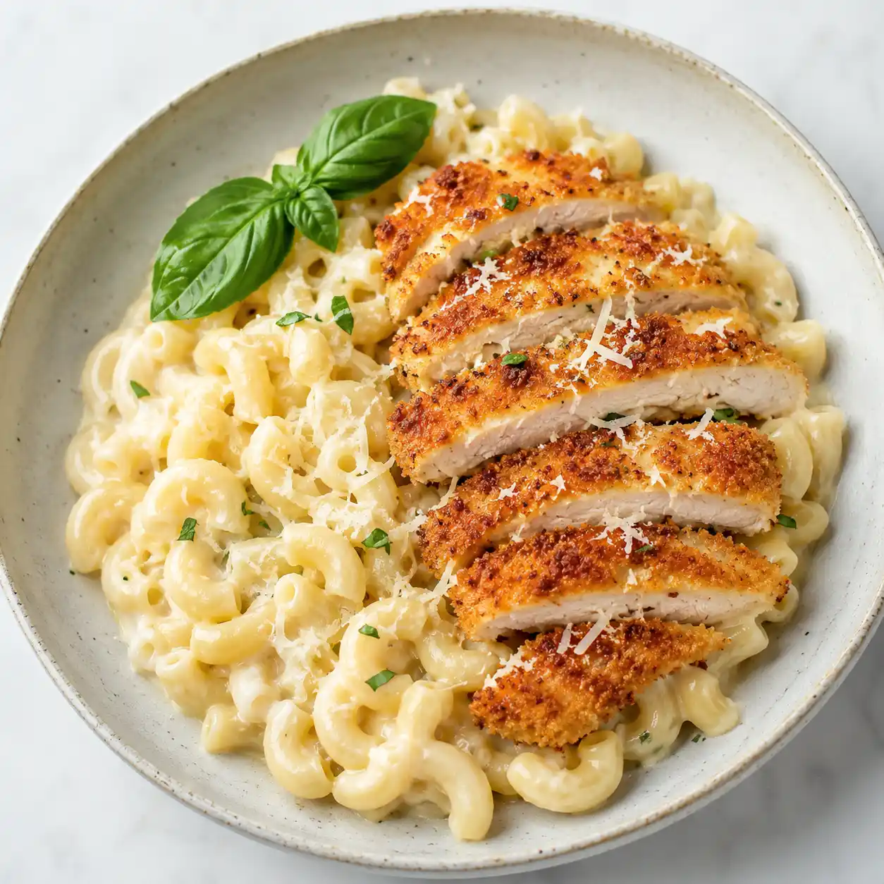 Macaroni Cheesy Alfredo Pasta (Chicken)
